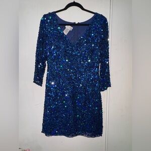 Sean Collection Sapphire Sequin Dress